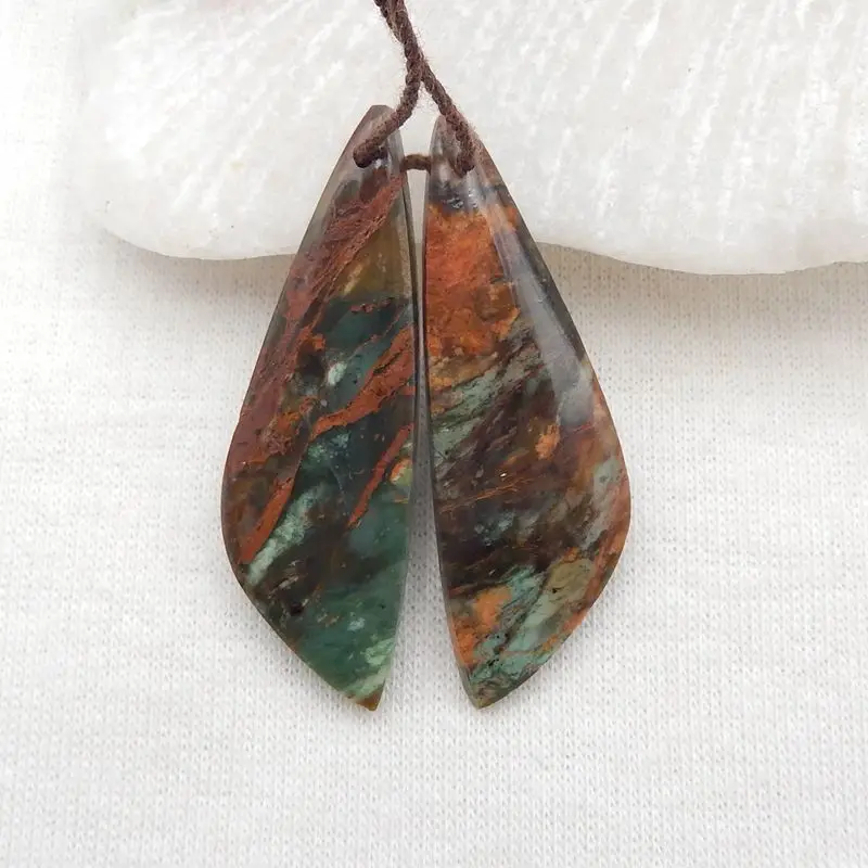 Natural Stone Fashion Jewelry Green Opal Earrings Beads 38x13x4mm 5g Semiprecious Jewelry For Women Earrings Accessories
Natural Stone Fashion Jewelry Green Opal Earrings Beads 38x13x4mm 5g Semiprecious Jewelry For Women Earrings Accessories