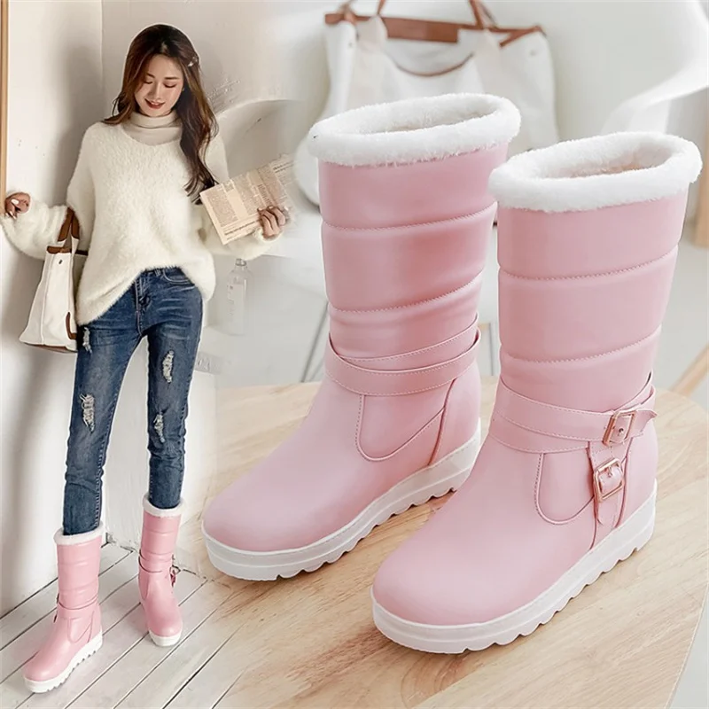 YQBTDL 2022 Winter Lolita Style Buckle Snow Mid-calf Boots for Princess Slip-on Flat Heel Slip-on Party Shoes Women Pink White
YQBTDL 2022 Winter Lolita Style Buckle Snow Mid-calf Boots for Princess Slip-on Flat Heel Slip-on Party Shoes Women Pink White