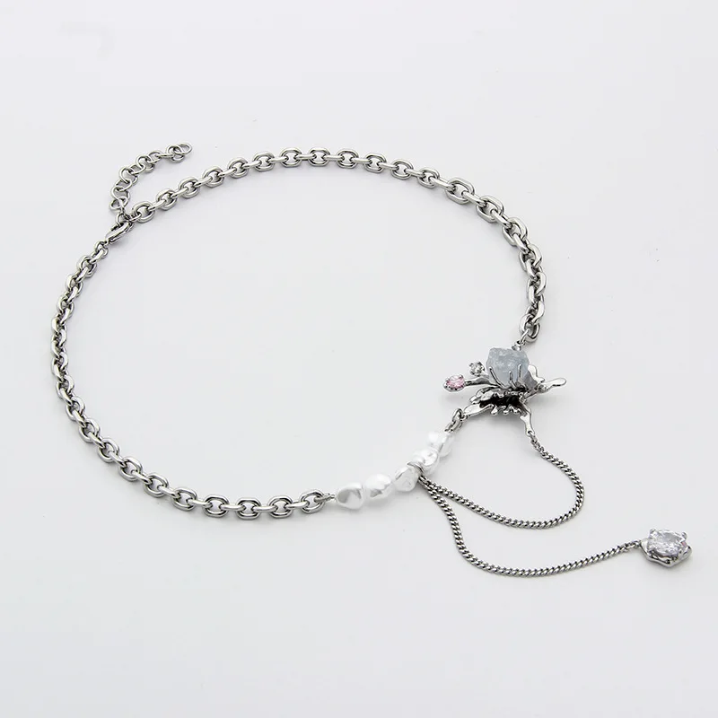 

LONDANY ожерелье с трехмерной бабочкой жемчужное ожерелье милое крутое стильное модное ожерелье Премиум ощущение ожерелье с кисточкой