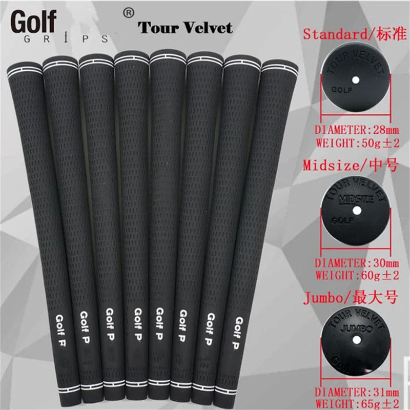 

2023 New golf club grip TOUR VELVET Golf Grip Rubber Golf Grips iron and wood Standard /Midsize Grip Universal 5/12Pcs