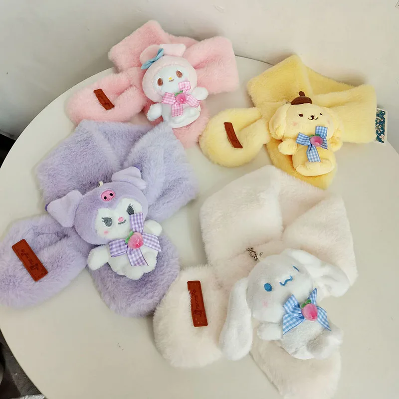 Kawaii Sanrio плюшевый шарф Mymelody Cinnamoroll Kuromi мультфильм аниме Детская плюшевая кукла воротник теплый мягкий шарф осень зима подарок
Kawaii Sanrio плюшевый шарф Mymelody Cinnamoroll Kuromi мультфильм аниме Детская плюшевая кукла воротник теплый мягкий шарф осень зима подарок