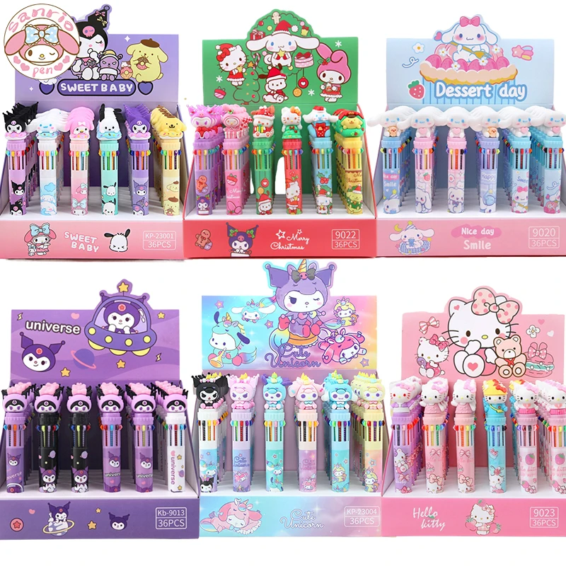 New Sanrio 36pcs Ballpoint Pen 10-color Kuromi Cartoon Students Writing Supplies 0.7 Hand-account Painting Pens Boxed Wholesale
New Sanrio 36pcs Ballpoint Pen 10-color Kuromi Cartoon Students Writing Supplies 0.7 Hand-account Painting Pens Boxed Wholesale