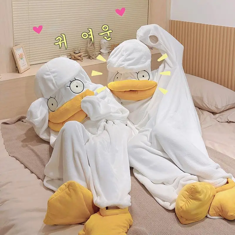 Original Kawaii Duck Pajamas Anime Winter One-Piece Pajamas Funny Sleeping Bag Men Women Cute Cartoon Couple Nightgown Gift
Original Kawaii Duck Pajamas Anime Winter One-Piece Pajamas Funny Sleeping Bag Men Women Cute Cartoon Couple Nightgown Gift