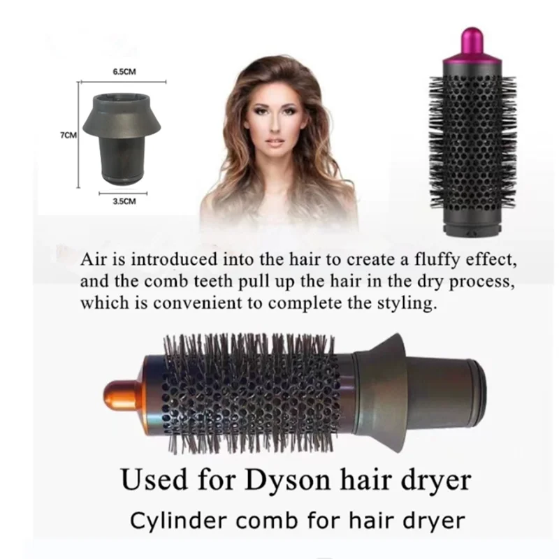 Цилиндрическая фотогребень для Dyson, суперзвуковой фен для завивки волос, инструмент для создания пушистых прямых волос
Цилиндрическая фотогребень для Dyson, суперзвуковой фен для завивки волос, инструмент для создания пушистых прямых волос
