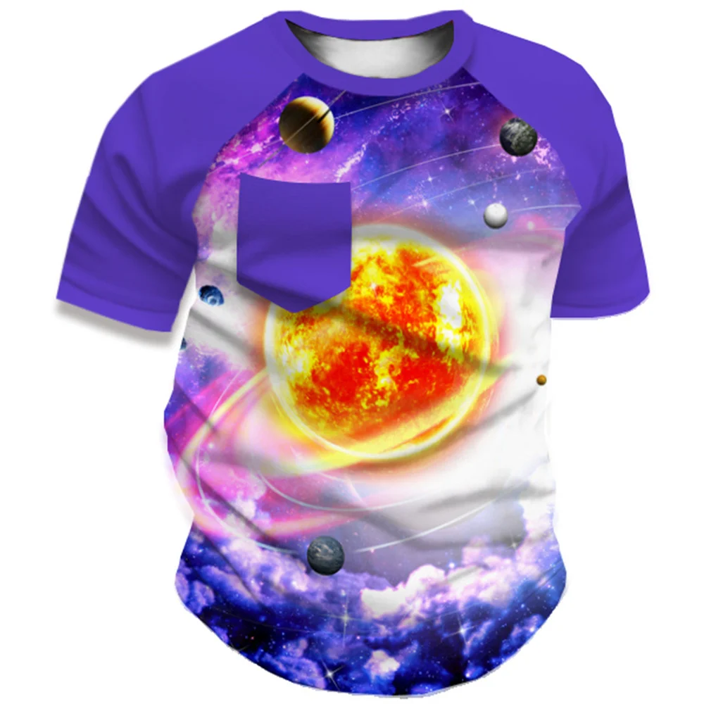 2022 New Men's/Female Fashion Round Neck Sleeve Pocket T-Shirt Gold Chain Digital Printing Short Sleeve Casual Children's Top
2022 New Men's/Female Fashion Round Neck Sleeve Pocket T-Shirt Gold Chain Digital Printing Short Sleeve Casual Children's Top