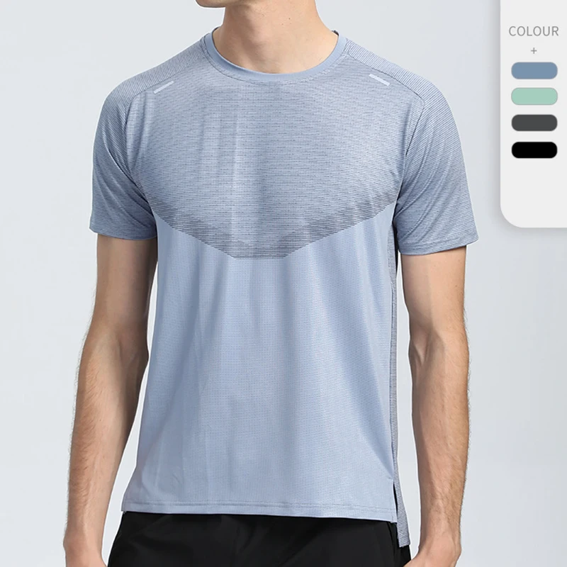 Running T Shirt Men Summer Reflective Stripe Short Sleeve Split Hem Breathable Quick Dry T-shirts Sportswear Gym Fitness Tops
Running T Shirt Men Summer Reflective Stripe Short Sleeve Split Hem Breathable Quick Dry T-shirts Sportswear Gym Fitness Tops