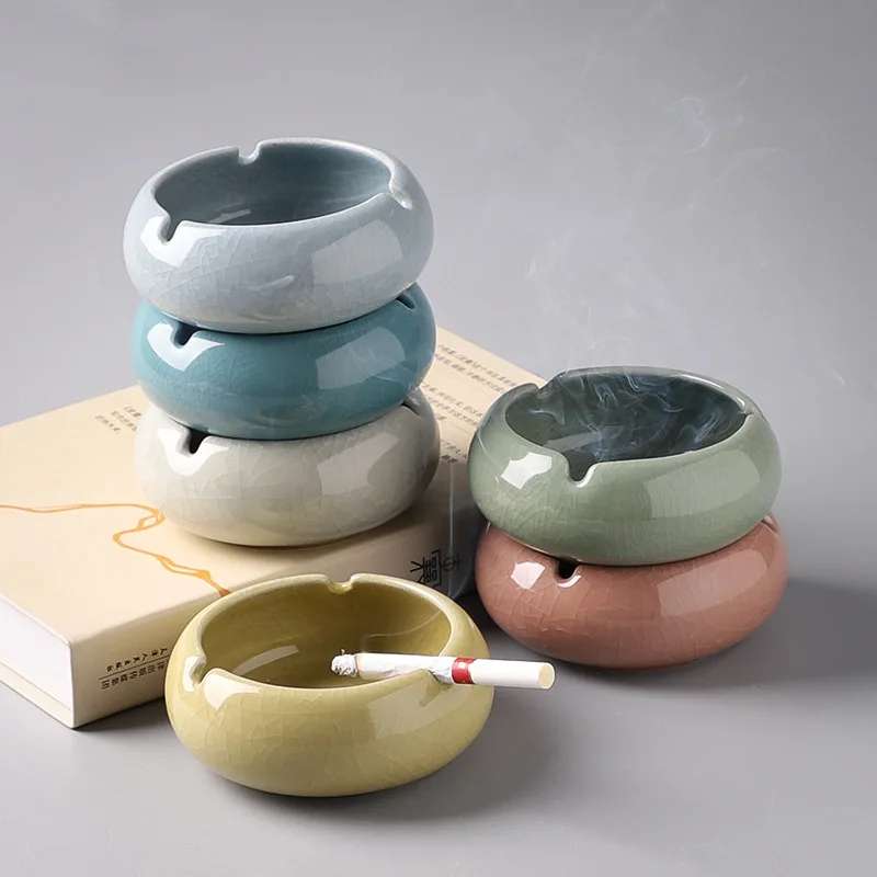 

Creative Ge kiln ceramic ashtray office household hotel living room ashtray