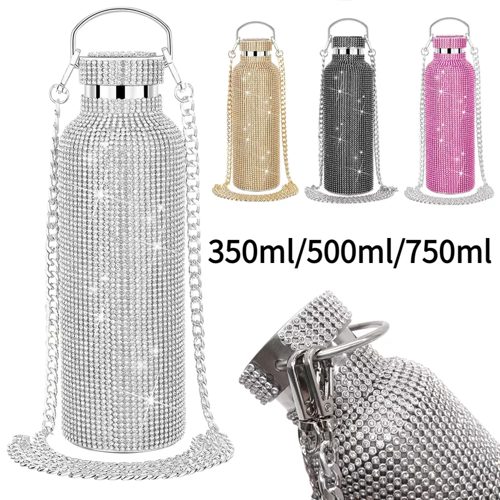 NEW2023 350ml/500ml/750ml Bling Diamond Thermos Bottle Insulated Rhinestone Vacuum Cup Water Bottle Stainless Steel Flask Bottle
NEW2023 350ml/500ml/750ml Bling Diamond Thermos Bottle Insulated Rhinestone Vacuum Cup Water Bottle Stainless Steel Flask Bottle