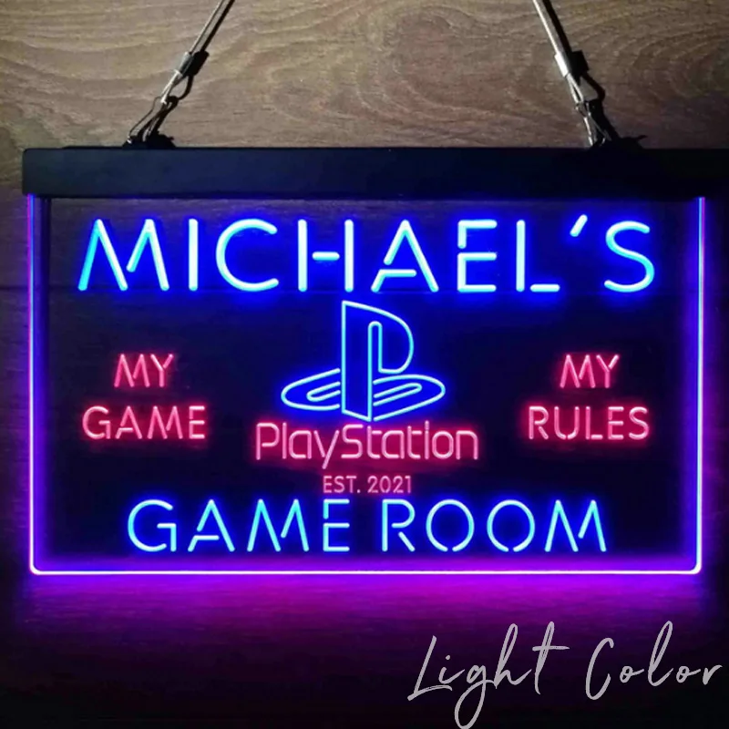 Custom Playstation PS4 PS5 Game Room Neon Sign Dual Color LED Neon Light Playroom Wall Decoration Personalized Gifts for Gamers
Custom Playstation PS4 PS5 Game Room Neon Sign Dual Color LED Neon Light Playroom Wall Decoration Personalized Gifts for Gamers