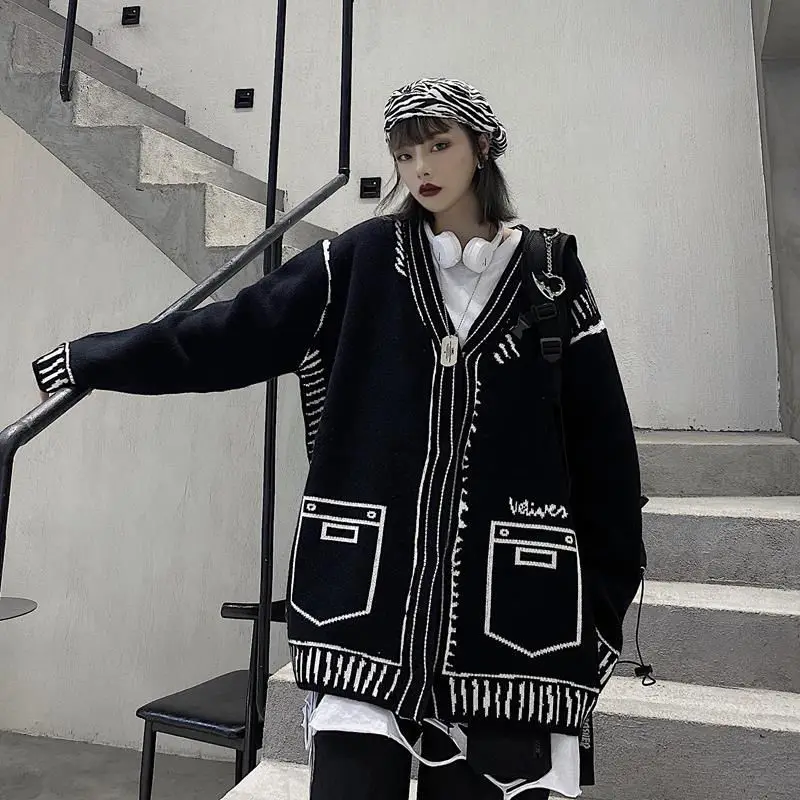 Женская одежда 2023, кардиганы с японским уличным принтом в стиле Харадзюку, весенние повседневные свободные винтажные трикотажные изделия в...
Женская одежда 2023, кардиганы с японским уличным принтом в стиле Харадзюку, весенние повседневные свободные винтажные трикотажные изделия в...