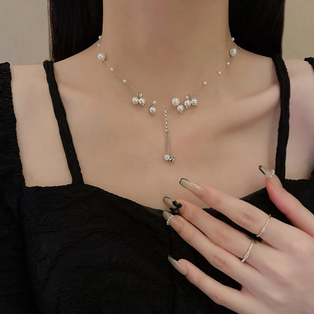 2022 Ins Style Korean New All-match Temperament Inlaid Diamonds Light Luxury Niche Ladies Pearl Necklace/clavicle Chain Jewelry 
2022 Ins Style Korean New All-match Temperament Inlaid Diamonds Light Luxury Niche Ladies Pearl Necklace/clavicle Chain Jewelry