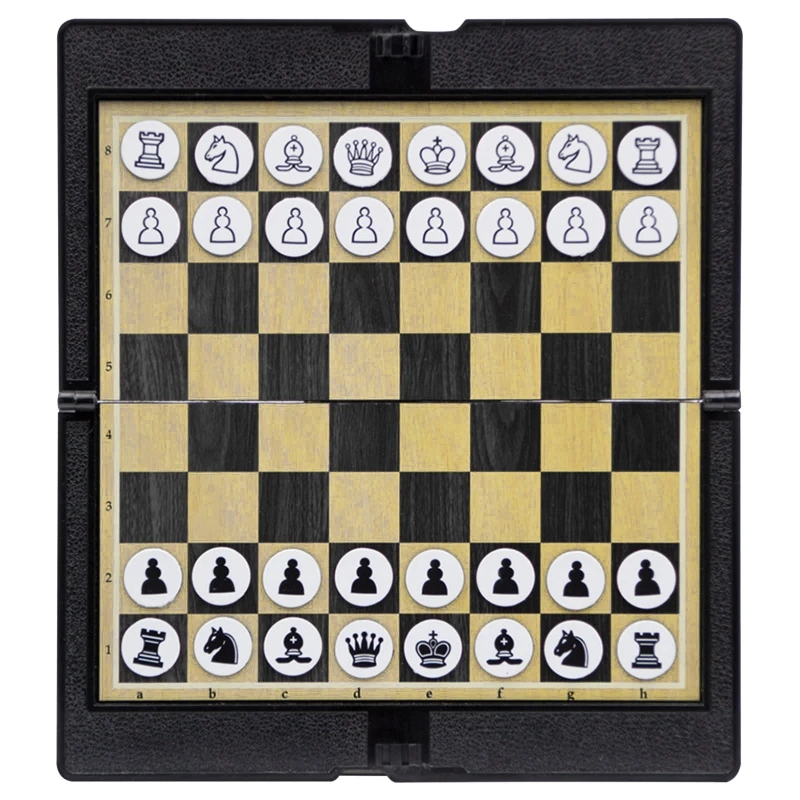 

Magnetic International Chess Set Plastic Foldable Chess Board Games Checker Puzzle Game Birthday Gift for Kids Adults