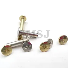 2/10pcs M5x5-150mm Golden Silver Leather Bag Belt Photo Scrapbook Album Book Post Binding Screw Chicago Screw Nail Rivet Bolt