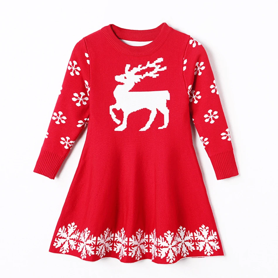 Kids Christmas Sweater Dress Reindeer Clothes Toddler Girls Xmas Party Vestido Children Snowflake Knitted Autumn Winter Dresses
Kids Christmas Sweater Dress Reindeer Clothes Toddler Girls Xmas Party Vestido Children Snowflake Knitted Autumn Winter Dresses