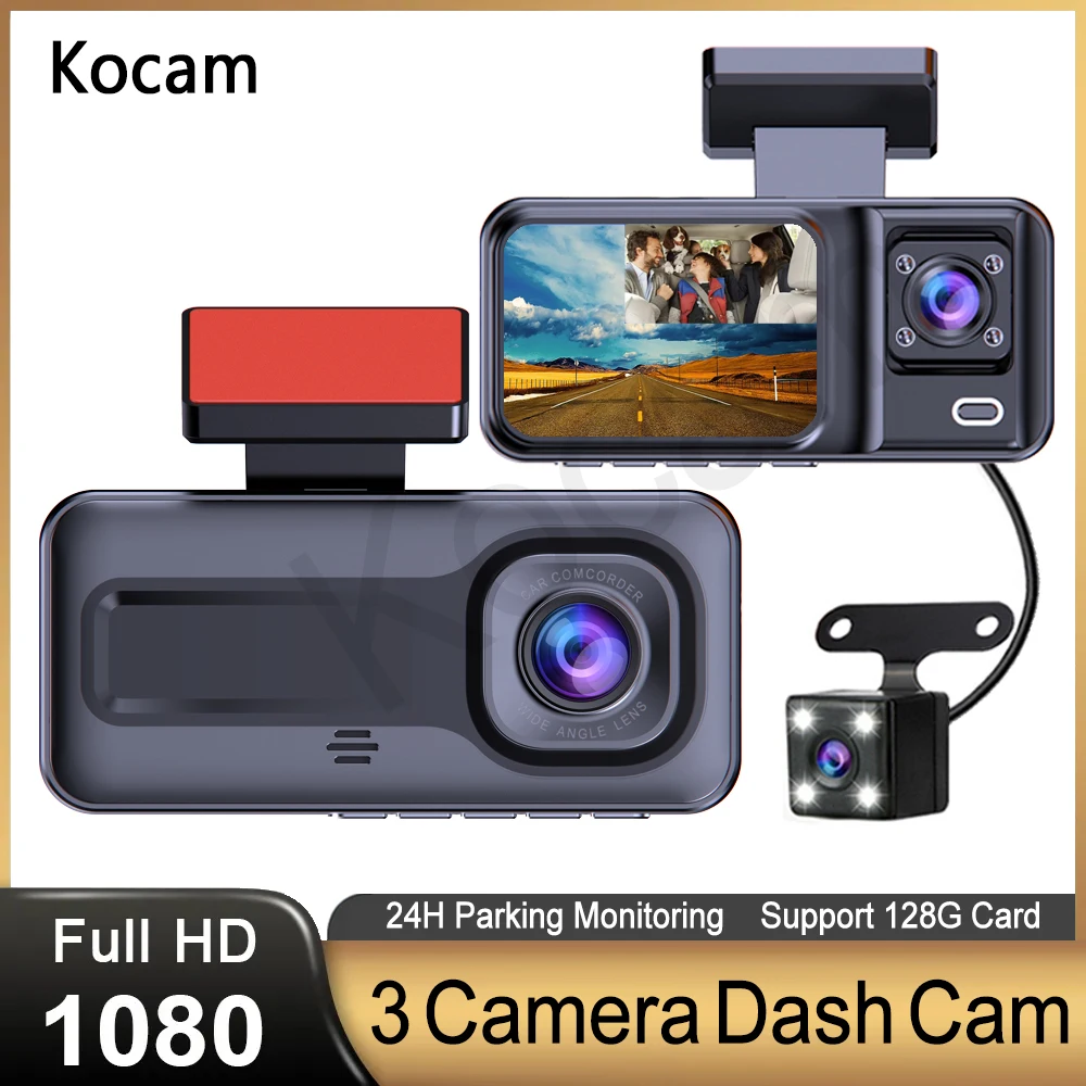 3 Channel Car DVR HD 1080P 3 Lens Car Video Recorder Three Channel DVRs Video Registrator Dash cam 24H Parking Monitor Black Box
3 Channel Car DVR HD 1080P 3 Lens Car Video Recorder Three Channel DVRs Video Registrator Dash cam 24H Parking Monitor Black Box