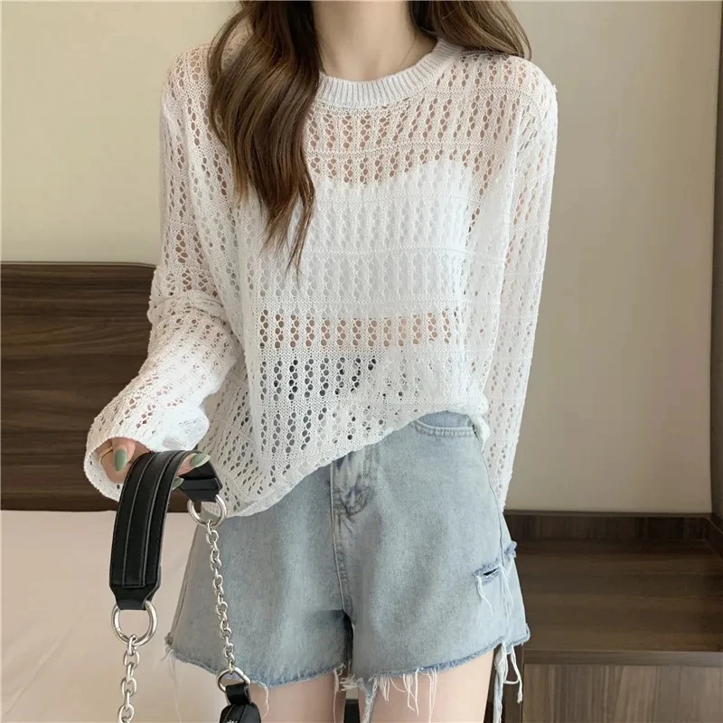 Yasuk Spring Summer Fashion Casual TShirts Pullover Women's Knitted Hollow Out Loose Temperament Gentle Bohemian Retro
Yasuk Spring Summer Fashion Casual TShirts Pullover Women's Knitted Hollow Out Loose Temperament Gentle Bohemian Retro