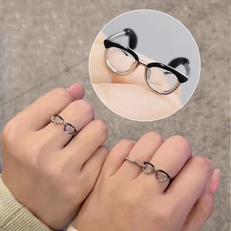 Charm Cute Couple Glasses Ring Simple Adjustable Ring Bohemian Finger Rings for Woman Girls Trendy Jewelry Drop shipping
Charm Cute Couple Glasses Ring Simple Adjustable Ring Bohemian Finger Rings for Woman Girls Trendy Jewelry Drop shipping