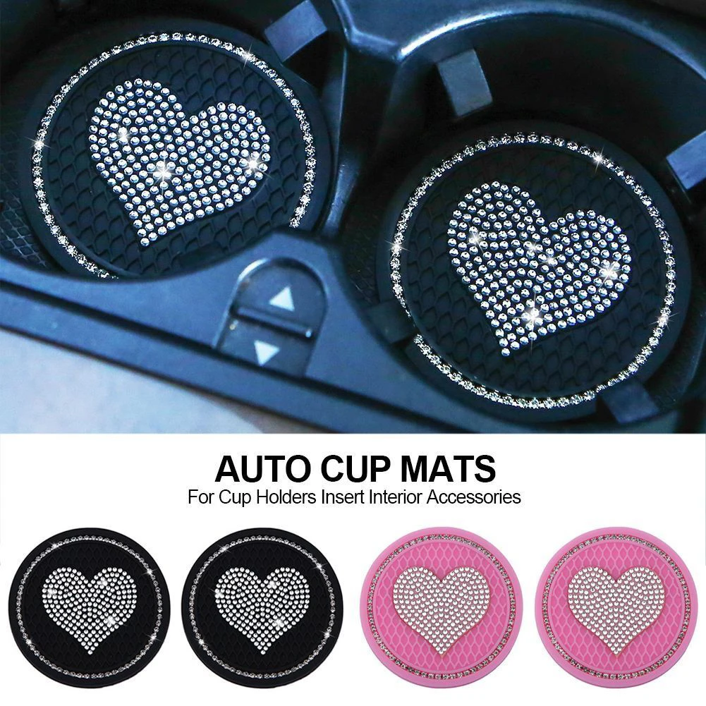 2Pcs Heart Shape Car Coaster Water Cup Slot Diamond Non-Slip Mat Silica Pad Cup Holder Auto Interior Decoration Accessories
2Pcs Heart Shape Car Coaster Water Cup Slot Diamond Non-Slip Mat Silica Pad Cup Holder Auto Interior Decoration Accessories
