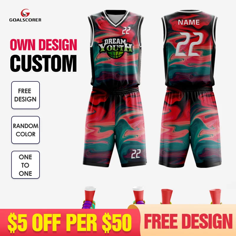Дешевая Баскетбольная Униформа в стиле ретро с сублимационной печатью на заказ