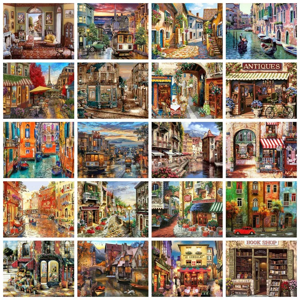 AZQSD House Paint By Number Street Landscapel Hand Paind Kits Oil Painting Drawing On Canvas Wall Decorations Living Room
AZQSD House Paint By Number Street Landscapel Hand Paind Kits Oil Painting Drawing On Canvas Wall Decorations Living Room