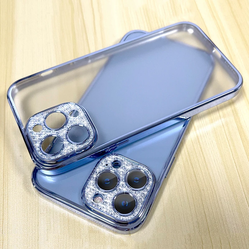 Luxury Glitter Diamod Lens Protector Transparent Case For iPhone 13 12 11 Pro Max Shockproof Electroplated Frosted Hard Cover
Luxury Glitter Diamod Lens Protector Transparent Case For iPhone 13 12 11 Pro Max Shockproof Electroplated Frosted Hard Cover
