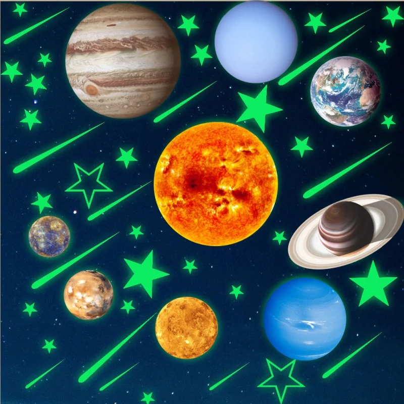 Foreign Trade. Fluorescent Moon Nine Planets Solar System Luminous Stickers Children's Room Decoration Luminous Wall Stickers
Foreign Trade. Fluorescent Moon Nine Planets Solar System Luminous Stickers Children's Room Decoration Luminous Wall Stickers