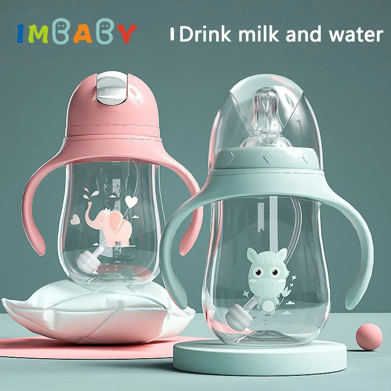 180/240/300 ML Baby Bottles Drinking Cup with Straw Variable Flow Dual-use Children Learn Feeding Drinking Milk Bottle BPA Free
180/240/300 ML Baby Bottles Drinking Cup with Straw Variable Flow Dual-use Children Learn Feeding Drinking Milk Bottle BPA Free