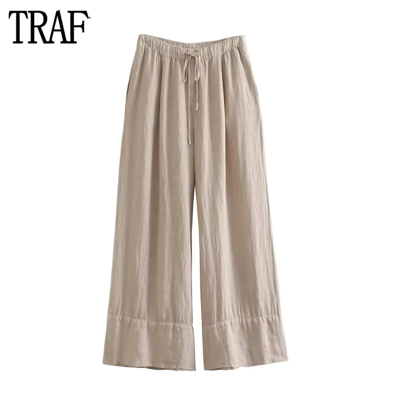 TRAF 2023 Wide Leg Pants for Women Pleated Baggy Pants Woman High Waist Trousers Womens Streetwear Casual Summer Women Pants
TRAF 2023 Wide Leg Pants for Women Pleated Baggy Pants Woman High Waist Trousers Womens Streetwear Casual Summer Women Pants