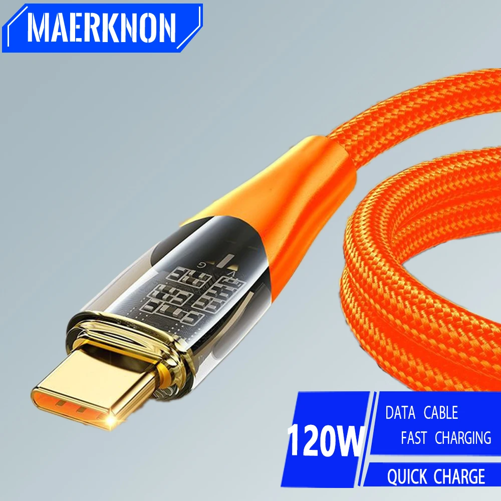 Кабель USB Type-C 120 Вт для быстрой зарядки и передачи данных 
Кабель USB Type-C 120 Вт для быстрой зарядки и передачи данных