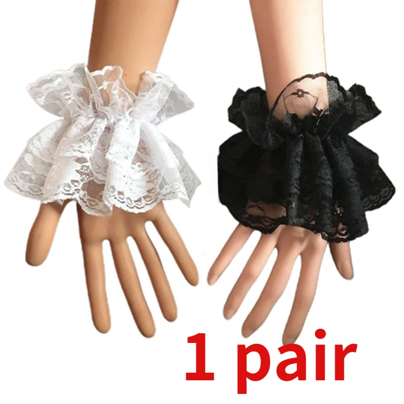 Female Lolita Short Lace Sleeves Gloves Vintage Sweet Ruffle Hollow Elastic Trumpet Fake Sleeves Girls Cosplay Dress Accessories
Female Lolita Short Lace Sleeves Gloves Vintage Sweet Ruffle Hollow Elastic Trumpet Fake Sleeves Girls Cosplay Dress Accessories