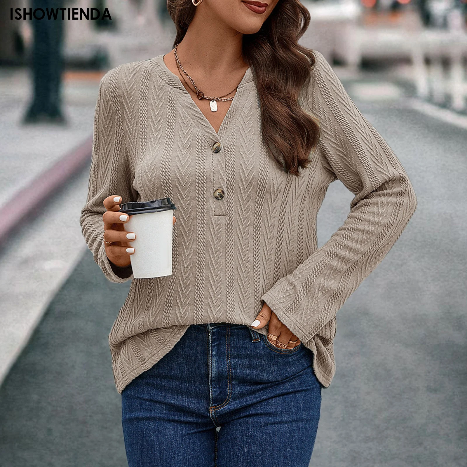 V Neck Women T-shirt Autumn Knitted Texture Pullover T-shirt Chic Soft Korean Slim Long Sleeve Female Basic Top Ropa De Mujer
V Neck Women T-shirt Autumn Knitted Texture Pullover T-shirt Chic Soft Korean Slim Long Sleeve Female Basic Top Ropa De Mujer