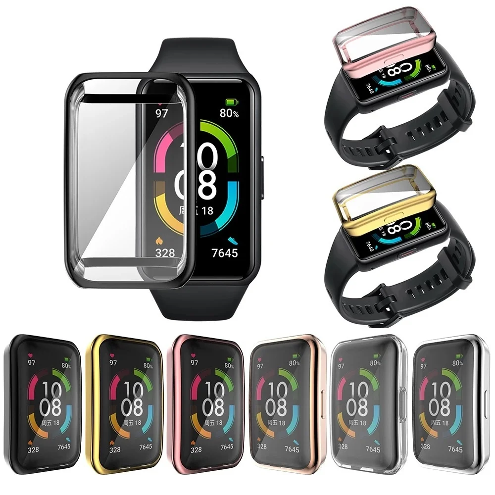 TPU Soft Full Screen Case For Huawei Honor Band 6 Pro Electroplated Clear Protective Cover For Huawei Honor Band 7 Band6 Shell
TPU Soft Full Screen Case For Huawei Honor Band 6 Pro Electroplated Clear Protective Cover For Huawei Honor Band 7 Band6 Shell