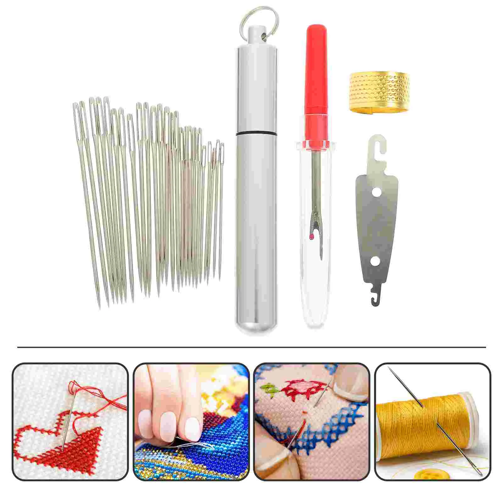Embroidery Suit Yarn Knitting Set The Cross Embroidery Accessories Plastic Needles Sewing Stainless Steel Knitting Knit Sets
Embroidery Suit Yarn Knitting Set The Cross Embroidery Accessories Plastic Needles Sewing Stainless Steel Knitting Knit Sets