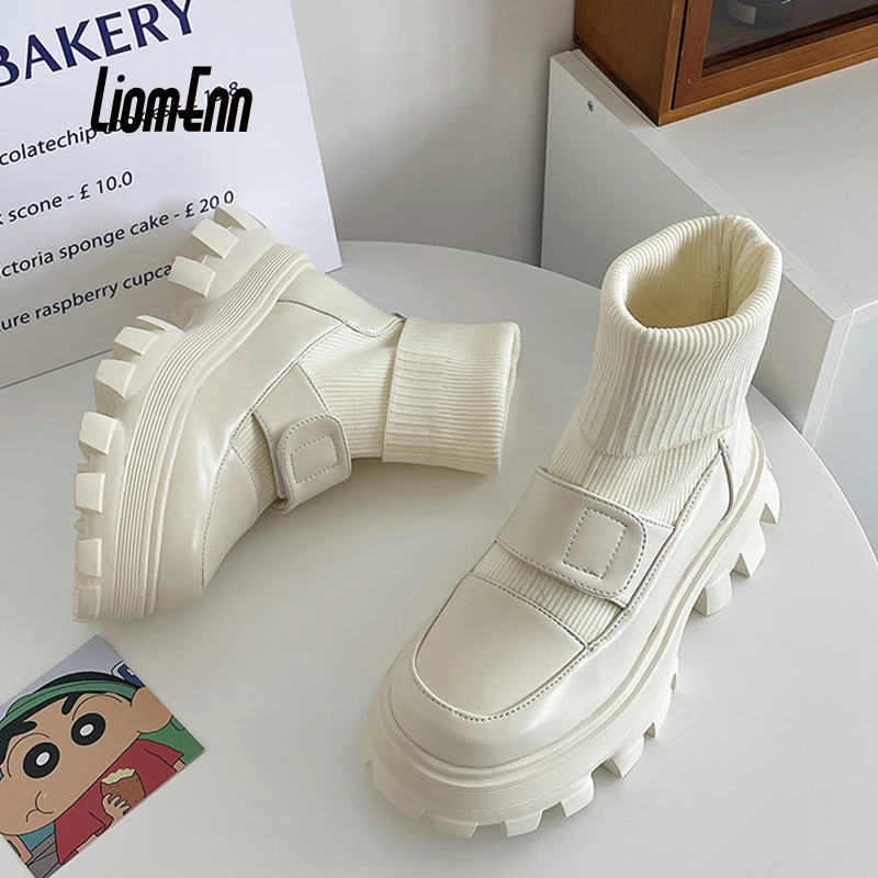 Chunky Sock Boots Women 2022 New Autumn Platform Ankle Boots Female Punk Gothic Beige Black Women Boots chaussure femme
Chunky Sock Boots Women 2022 New Autumn Platform Ankle Boots Female Punk Gothic Beige Black Women Boots chaussure femme