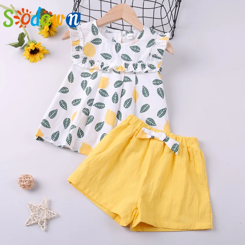 Sodawn Summer Girls Set Leaf Pattern Top+Shorts 2Pcs Children Clothes Kids Clothes Girls Clothes For 2-6 Years
Sodawn Summer Girls Set Leaf Pattern Top+Shorts 2Pcs Children Clothes Kids Clothes Girls Clothes For 2-6 Years