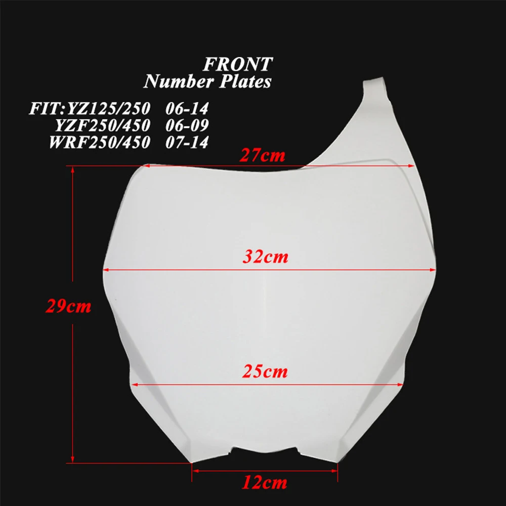 Pit Bike for Yamaha YZ125 250 Front Number Plate YZ250F YZ450F WR250F WR450F Door Plates Motorcycle Enduro Motocross Accessories
Pit Bike for Yamaha YZ125 250 Front Number Plate YZ250F YZ450F WR250F WR450F Door Plates Motorcycle Enduro Motocross Accessories