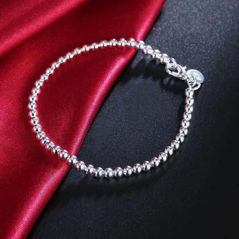 925Sterling Silver Plated Gold Plated Classic Women's Jewelry Hot4mmSmall Beads Bracelet Gift Birthday Gift Lover
925Sterling Silver Plated Gold Plated Classic Women's Jewelry Hot4mmSmall Beads Bracelet Gift Birthday Gift Lover