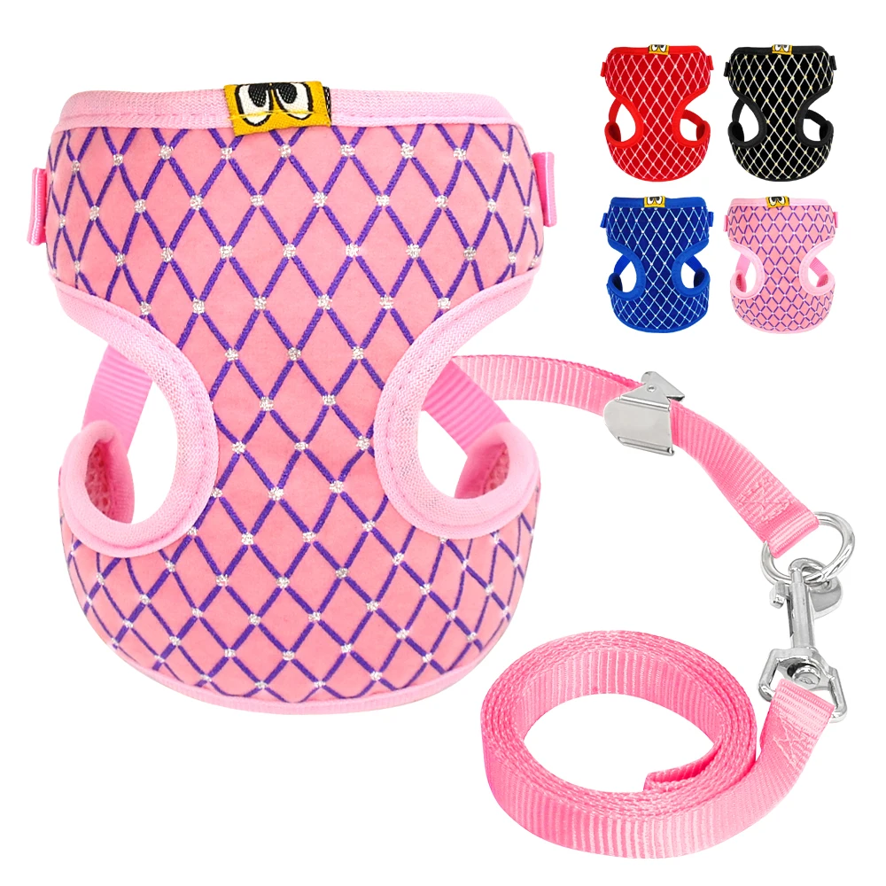 Soft Padded Dog Harness Leash Set Mesh Nylon Puppy Cat Harnesses Breathable Pet Chihuahua Vests Walking Lead For Small Dogs Cats
Soft Padded Dog Harness Leash Set Mesh Nylon Puppy Cat Harnesses Breathable Pet Chihuahua Vests Walking Lead For Small Dogs Cats