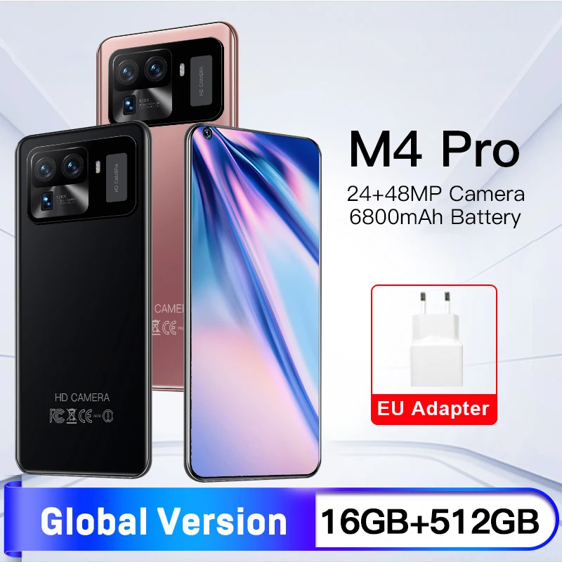 M4 Pro Smartphone 7.3" Ultra Large Full Screen Mini Tablet Mobile Phones 48MP Camera 6800mAh Celular Global version Cell phone
M4 Pro Smartphone 7.3" Ultra Large Full Screen Mini Tablet Mobile Phones 48MP Camera 6800mAh Celular Global version Cell phone