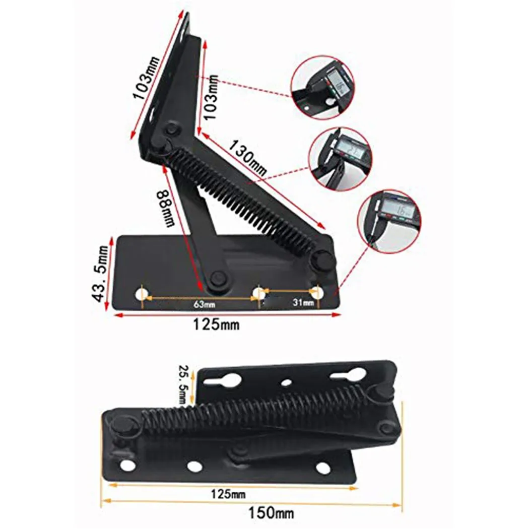 Durable High Quality Useful Sofa Bed Hinge Hardware Practical Black Hinge Kit Mechanism Sofa Steel 2Pcs Adjustable
Durable High Quality Useful Sofa Bed Hinge Hardware Practical Black Hinge Kit Mechanism Sofa Steel 2Pcs Adjustable