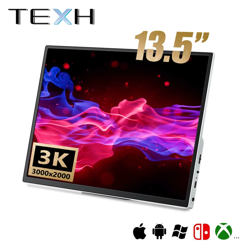 13,5 дюймовый 3K IPS HDR портативный монитор, игровой экран 3000*2000 для телефона ресклари Pi Xiaomi Phone Switch PS5 4, геймерская панель
13,5 дюймовый 3K IPS HDR портативный монитор, игровой экран 3000*2000 для телефона ресклари Pi Xiaomi Phone Switch PS5 4, геймерская панель