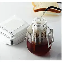 50Pcs Portable Coffee Filter Paper Bag Hanging Ear Drip Coffee Bag Single Servele Drip DisposabPerfect for Travel, Camping, Hom