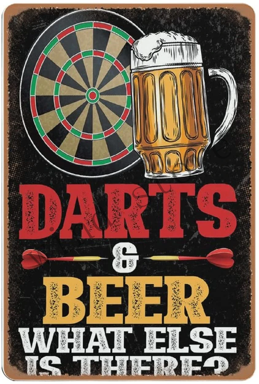 Vintage Tin Sign,Darts Metal Poster Retro Art Wall Decoration for Home Club Garage Store Bar Cafe Farm 12" X 8"
Vintage Tin Sign,Darts Metal Poster Retro Art Wall Decoration for Home Club Garage Store Bar Cafe Farm 12" X 8"