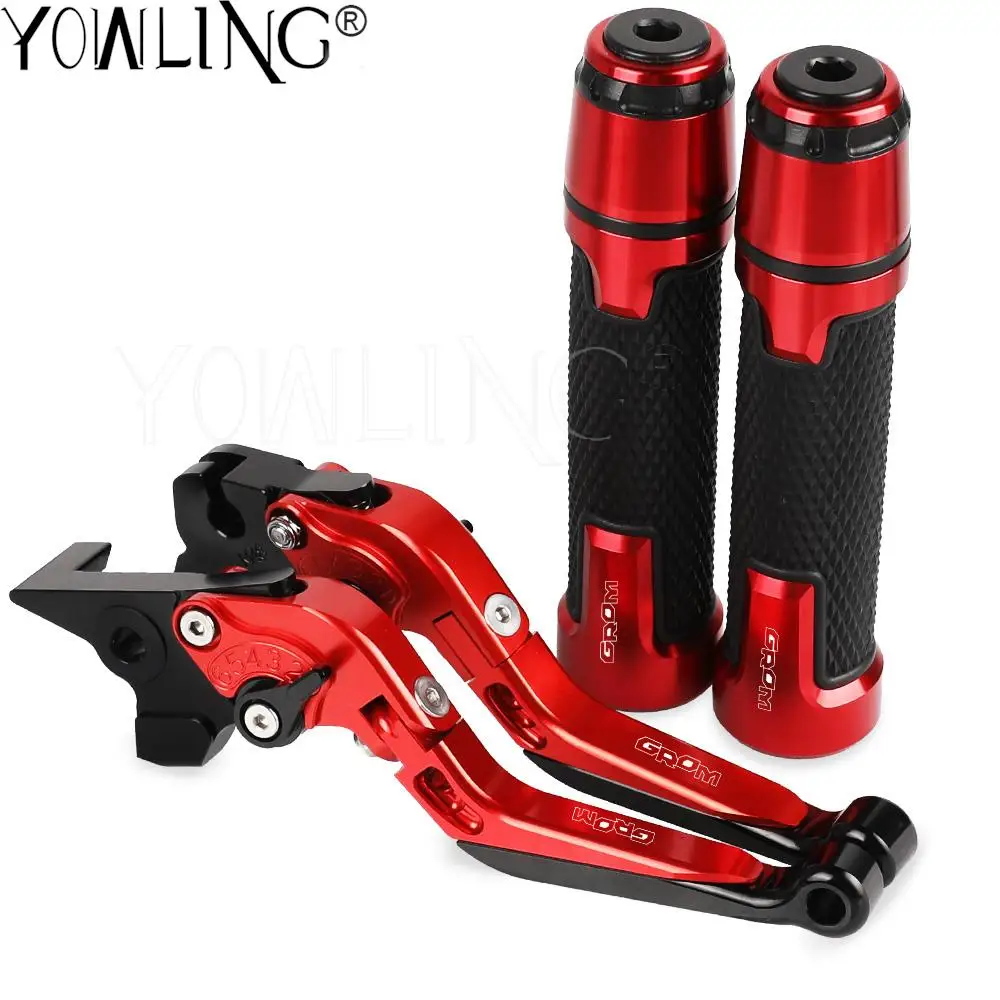 

MSX125 Motorcycle CNC Brake Clutch Levers Handlebar knobs Handle Hand Bar Grip Ends FOR HONDA GROM MSX 125 2014 2015 2016 2017