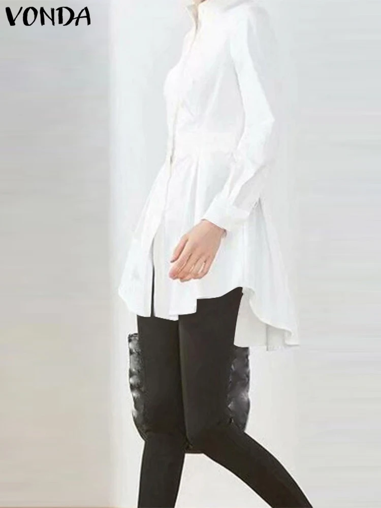 VONDA Женская Асимметричная блузка 2023 модные однотонные повседневные длинные рубашки с длинным рукавом Туника Топы элегантные плиссированные женские блузы
VONDA Женская Асимметричная блузка 2023 модные однотонные повседневные длинные рубашки с длинным рукавом Туника Топы элегантные плиссированные женские блузы