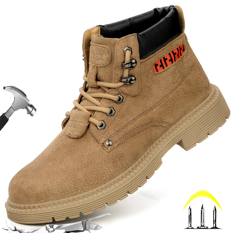 Dian Sen New Indestructible Men Safety Shoes Non Slip Cap Anti-Smash Indestructible Platform Boots Brown Color Botas
Dian Sen New Indestructible Men Safety Shoes Non Slip Cap Anti-Smash Indestructible Platform Boots Brown Color Botas