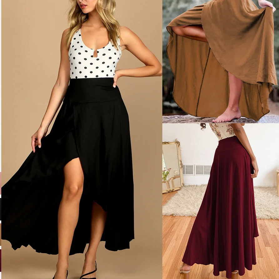 Women Ruffle Irregular Asymmetric Hem Long Skirt Female Elegant Drape Skirt AM4579
Women Ruffle Irregular Asymmetric Hem Long Skirt Female Elegant Drape Skirt AM4579