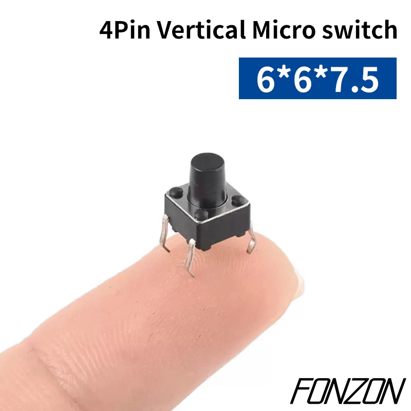10 шт., 4-контактный кнопочный микро-переключатель, миниатюрный мгновенный тактильный переключатель для пульта дистанционного управления мышью, 6 × 6*4,3/4,5/5/5.5/6/6-16 мм 
10 шт., 4-контактный кнопочный микро-переключатель, миниатюрный мгновенный тактильный переключатель для пульта дистанционного управления мышью, 6 × 6*4,3/4,5/5/5.5/6/6-16 мм
