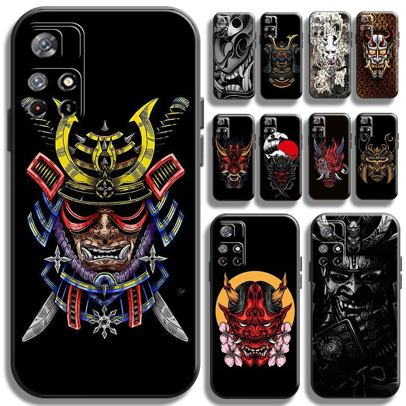 Japan Samurai Oni Mask Phone Case For Xiaomi Redmi Note 11 5G 11T Pro Shell Liquid Silicon TPU Cover Funda Soft Back Coque
Japan Samurai Oni Mask Phone Case For Xiaomi Redmi Note 11 5G 11T Pro Shell Liquid Silicon TPU Cover Funda Soft Back Coque