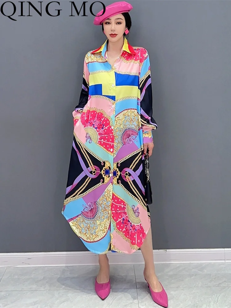 QING MO 2023 Spring Autumn New Korean POLO Collar Shirt Dress Women Colorful Dress Shows Thin Temperament ZXF1909
QING MO 2023 Spring Autumn New Korean POLO Collar Shirt Dress Women Colorful Dress Shows Thin Temperament ZXF1909
